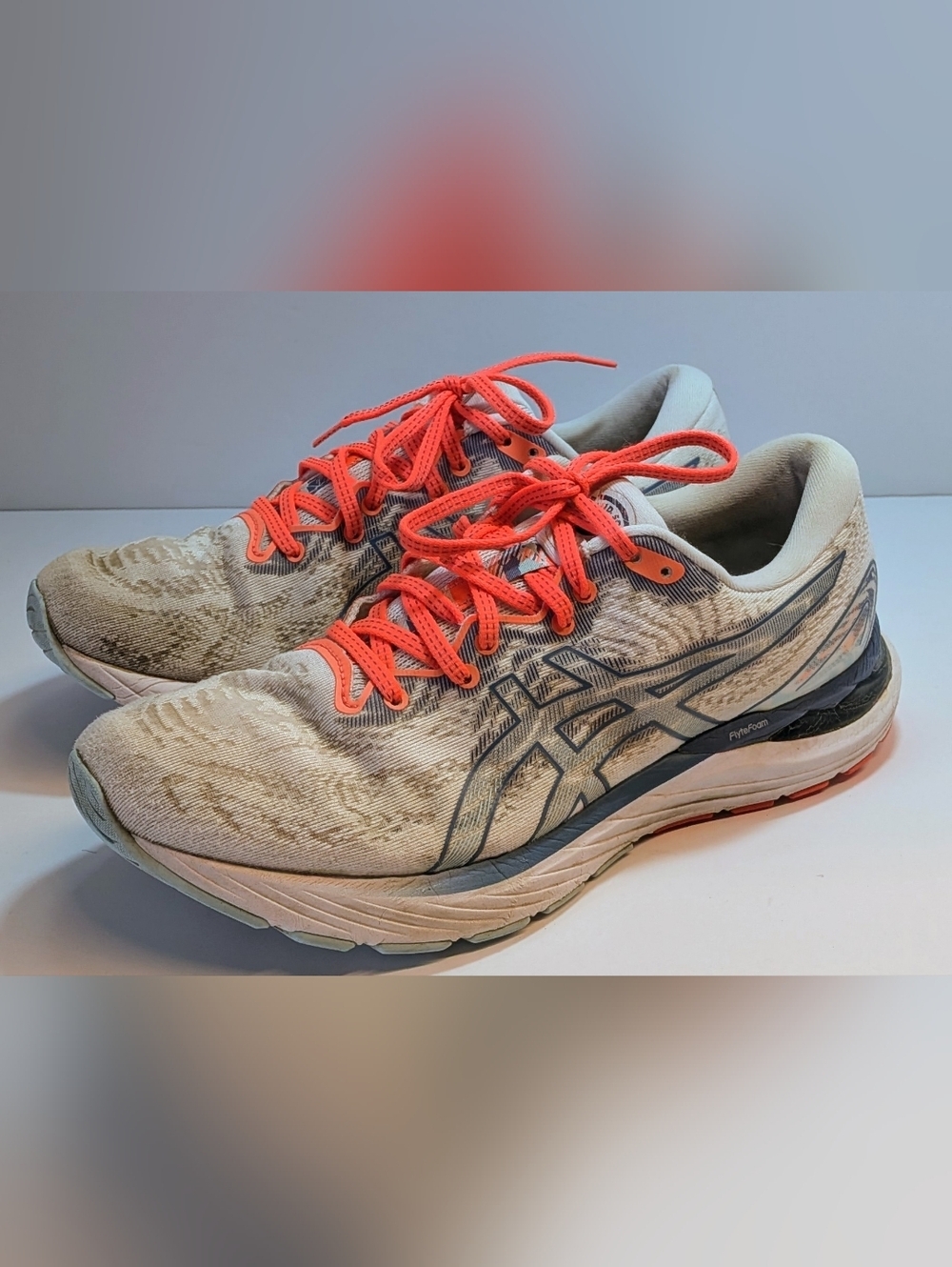 ASICS Gel-Cumulus 23 Women’s Size 11 Running Shoes White Blue FlyteFoam - Picture 2 of 7